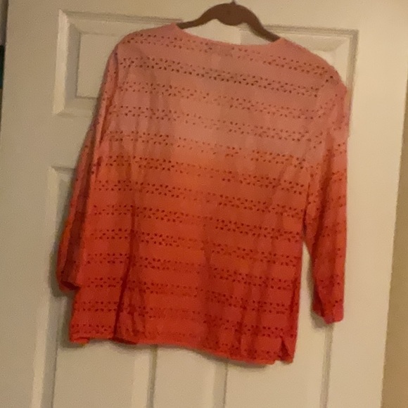 Chico’s eyelet open front jacket. - Picture 4 of 5